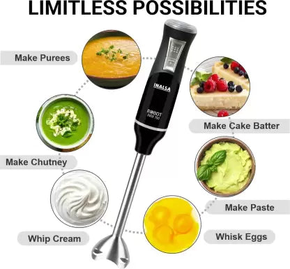 Inalsa Robot Inox 750CS 750 W Hand Blender  (Black) Inalsa Robot Inox 750CS 750 W Hand Blender  (Black)